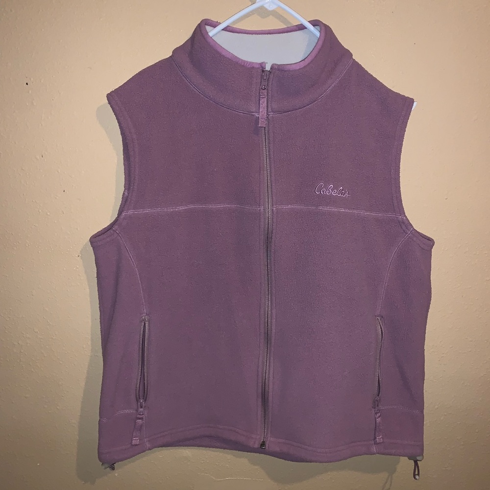 CABELAS Fleece Zip Front Vest Purple Women’s XL